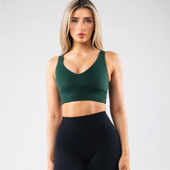 Alphalete Celeste Sports Bra C/D Cup Blade Green Medium - Picture 11 of 13